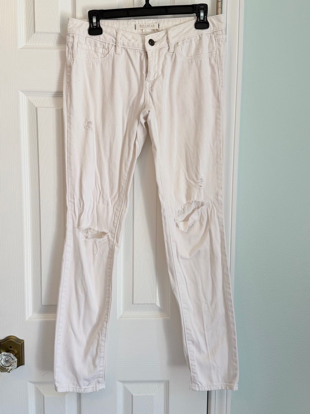 Bullhead White Distressed Junior Girls Jeans